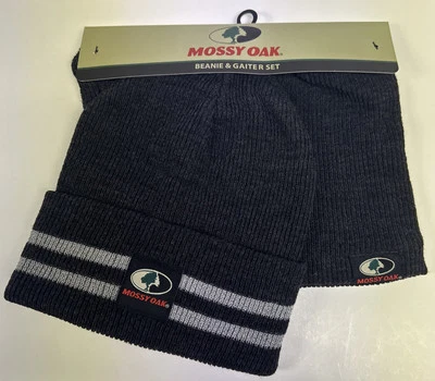 Mossy Oak-  2 Piece Set  Hat & Gaiter - Thermal Fleece Lined - Charcoal - Image 1 of 2