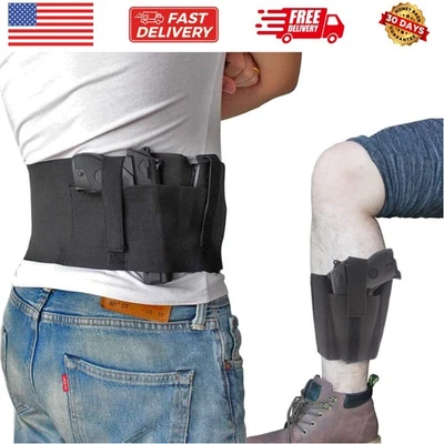 Bundle of Belly Band + Ankle Holster, Concealed Carry with Magazine Pocket/Po... - Image 1 of 4