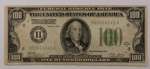 1928A $100 St. Louis (Fr. 2151H) FRN Gold Redeemable Serial #00464645 - 266b - Picture 1 of 3