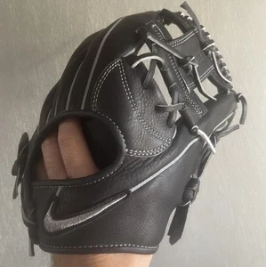 Rare Nike Shado Edge Baseball Glove 11.5 Great Condition RH Throw Black Silver - Picture 1 of 12