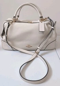 Coach Lane 69621 Leather White Satchel Purse Excellent Condition - Picture 1 of 16