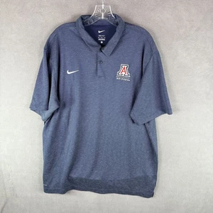 Nike Dri-Fit Mens Polo Shirt Size XL Team Arizona Wildcats Navy Blue Football - Picture 1 of 8