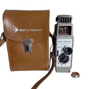 Vintage Bell and Howell One-Nine 8mm Film Camera with Brown Case Tested - Picture 1 of 11