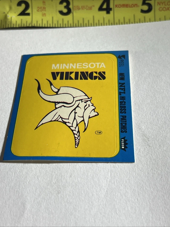 1970s Fleer NFL Hi-Gloss Patch Minnesota Vikings Football - Image 1 of 1