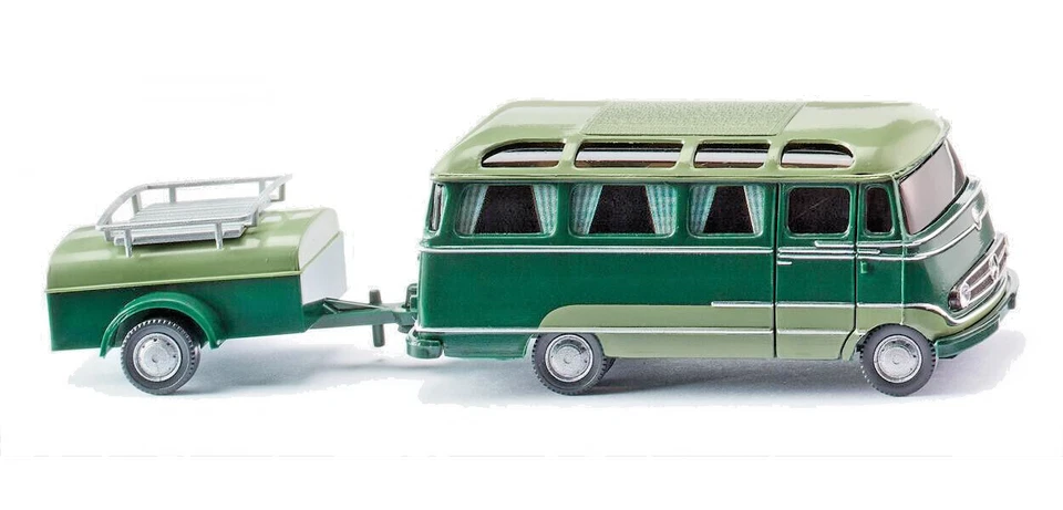 Wiking 26004 MB O 319 Autobus Panoramico Con Rimorchio, HO - Immagine 1 di 1