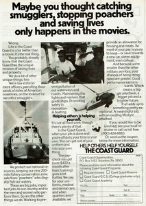 Vintage Print Ad 1979 The United States US Coast Guard Catching Smugglers - Picture 1 of 2