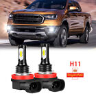 For Ford Ranger Front Fog Light Bulbs Led H11 6000k White Fog Lamp Kit 12v