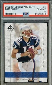 2002 SP Legendary Cuts #1 Tom Brady New England Patriots PSA 10 MINT 3rd Year RC - Picture 1 of 2