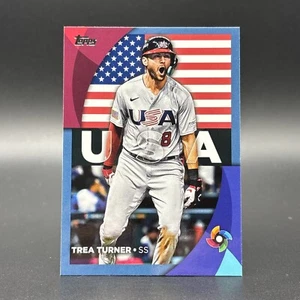 2023 Topps World Baseball Classic - Trea Turner - USA Blue WBC-12 - Phillies - Picture 1 of 2