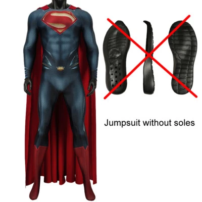 Traje Clásico de Superman Hombre de Acero Disfraz con Capa Foto 1 de 4