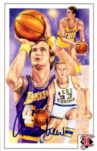 Jerry West signierte Postkarte vom Legends Magazine HOF Lakers NBA Logo - Bild 1 von 1