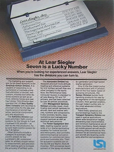 4/1979 PUB LSI LEAR SIEGLER INC AMERICAN AVITRON ASTRONICS INSTRUMENT SERVICE AD - Foto 1 di 1