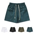 Men's Drawstring Shorts Casual Chino Cargo for Gym Training Army Green