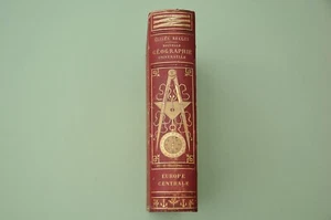 Weltgeographie Mitteleuropa 1878 Freimaurereinband Stiche Karten - Bild 1 von 12