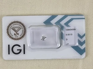 Natürlicher Diamant Brillant 0,55ct IGI Zert. D/IF - EXC EXC EXC IDEAL-RARITÄT - Bild 1 von 3