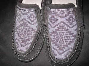 Twisted X, Womens Black / Charcoal Aztec Mocs Slip on Size 6 - Picture 1 of 6
