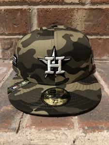 New Era 7 3/4 Houston Astros 2021 Armed Forces Day Camo On-Field 59FIFTY Fitted - Picture 1 of 6
