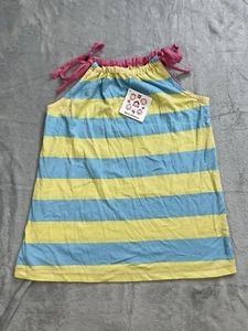 Hanna Andersson Tank Top Tunic 130 (US 8) Girls NWT Striped Cotton Tie Halter - Picture 1 of 8