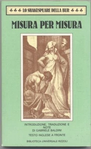Shakespeare ,  Misura per misura,  Rizzoli 1988 -  Prima edizione BUR -  Nuovo - - Imagen 1 de 1