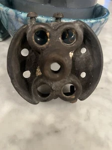 Antique Cast Iron Round Ceiling Box 3/4" X 3",W/ Salvage From House built 1909 - Picture 1 of 7