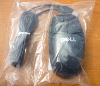 Dell M-UK DEL3 USB Wired Mechanical Ball Wheel Mouse DARK GRAY - NEW / SEALED - Image 1 of 4
