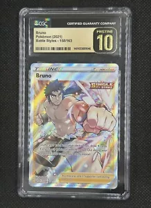 Bruno Full Art CGC 10 PRISTINE 158/163 Pokemon Sword Shield Battle Styles 2021 - Picture 1 of 2