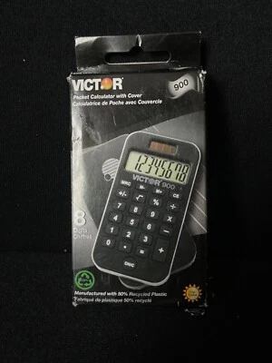Victor 900 AntiMicrobial Pocket Calculator, 8-Digit LCD (VCT900) - Image 1 of 2