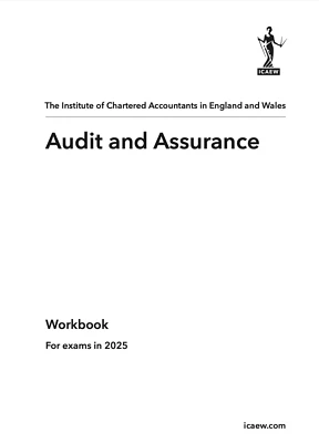 Online Audit and Assurance ACA Professional Level ICAEW Workbook 2025 - Image 1 of 2