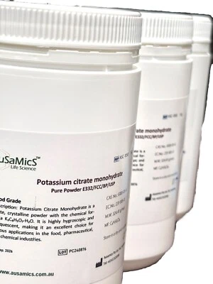 AUSAMICS LIFE SCIENCE Potassium citrate monohydrate Powder, tri-Potassium citrate H2O, E332/FCC/BP/USP