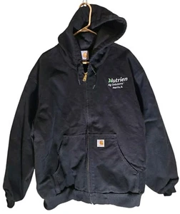 Carhartt Jacket Black Mens 2XL Regular Workwear 103940 Excellent Condition - Picture 1 of 7