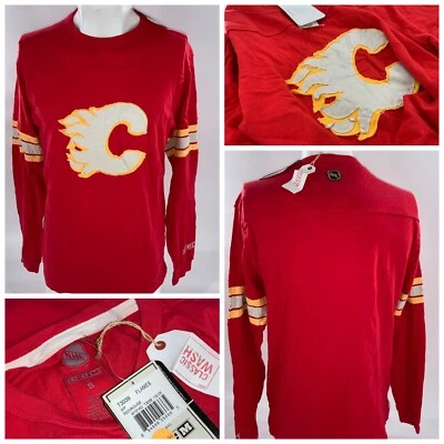 Camisa Jersey Calgary Flames CCM Clásica Lavada S Hombres Rojo Algodón Nueva con Etiquetas YGI H2-23 Foto 1 de 4