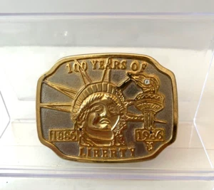 Vtg Belt Buckle 100 Years of Liberty 1886-1986 Statue of Liberty Belt Buckle - Picture 1 of 5