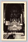 New York, vestibule intérieur église de la Trinité, carte postale vintage antique