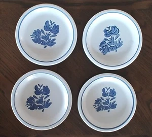 Set Of 4 Vintage Pfaltzgraff Stoneware Yorktowne USA Bread Side Plates 6 3/4" - Picture 1 of 6