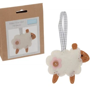 Trimits Felt Kits - Sheep Lamb Felt Hanging Decoration Kit Sewing Craft - Picture 1 of 4