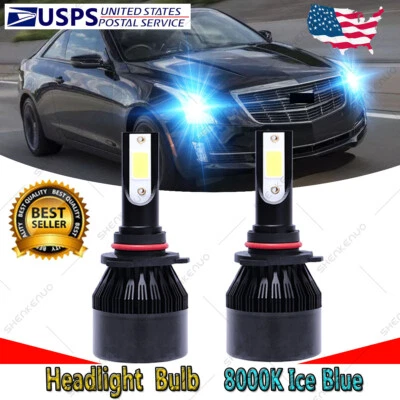 For CADILLAC ATS 2013-2017 - 2PC 8000K LED Headlight Kit High/Low Beam Bulbs C9L - Image 1 of 4