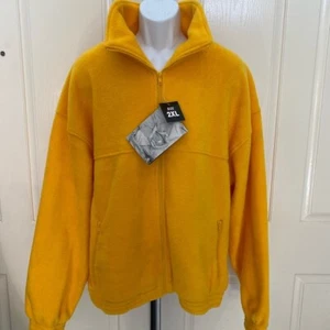 NEW wTag-TRI MOUNTAIN Yellow Full Zip Fleece Jacket 2XL - Picture 1 of 2