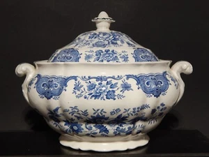 VINTAGE ZUPPIERA CENTROTAVOLA SEMI PORCELLANA RIDGWAY 1792 STAFFORDSHIRE WINDSOR - Imagen 1 de 11