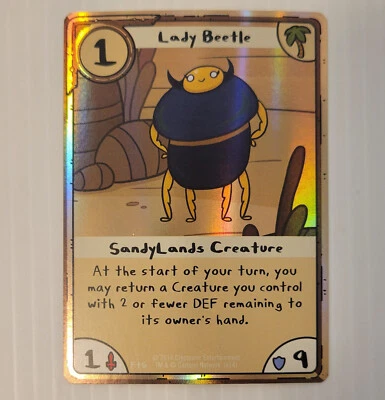 Card Wars Lady Beetle Foil Adventure Time TCG Sandylands Creature 2014 - Image 1 of 2