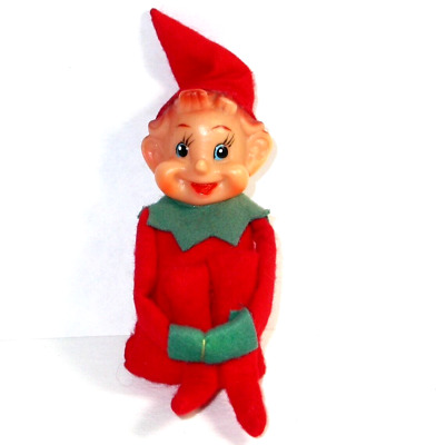 Vintage Pixie Elf with Ski Poles Skies He Fell Down Figurine Vintage Pixie Elf with Ski Poles Skies He Fell Down Figurine