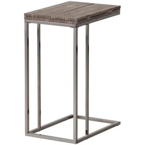 Coaster Contemporary Wood Expandable Accent Table with Metal Base in Gray - Picture 1 of 3