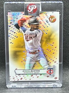 2023 Topps Pristine BYRON BUXTON GOLD PRISTINE REFRACTOR ENCASED 39/50 TWINS 187 - Picture 1 of 2