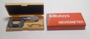 MITUTOYO 0-1 Inch MICROMETER NO 103-135 w/ CASE - .0001 Inch GRADUATIONS - Picture 1 of 5