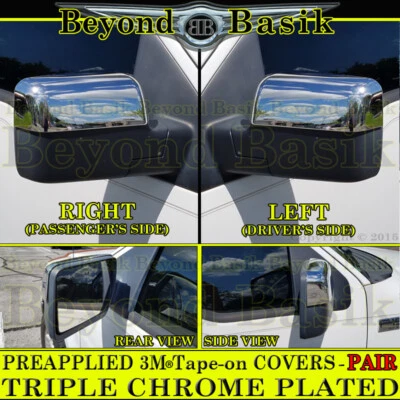 2004 2005 2006 2007 2008 Ford F150 Lincoln Mark LT CHROME Top Mirror COVERS - Image 1 of 3