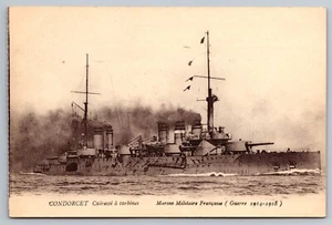 Postcard RPPC French Condorcet 1914-1918 Battleship - Picture 1 of 2