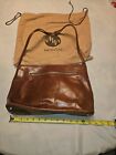 Monsac+Brown+Authentic+Leather+Shoulder+Purse+Handbag+New+Other.+