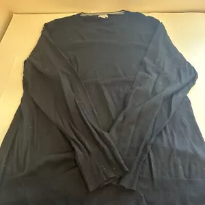 Felpa pullover uomo Old Navy nero collo a V manica lunga cotone 3XLT - Foto 1 di 4