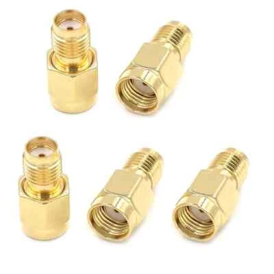 5pcs Thread RP-SMA Female to SMA Female F/F Coaxial Connector Coupler - Image 1 of 2