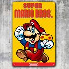 Super Mario Bros Metalowy plakat Blaszany znak (8x12 cali) - Nintendo Gra wideo Art Decor