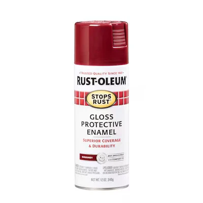 Rust-Oleum 7768830 Spray Paint, Burgundy, Gloss, Solvent, 12 Oz - Image 1 of 4